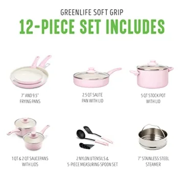 GreenLife 12-Piece Healthy Ceramic Nonstick Cookware Set