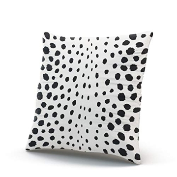 Fanaing Chic Black White Cheetah Print Pillowcase 18x18