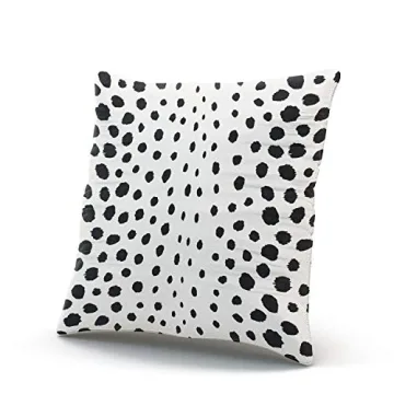 Fanaing Chic Black White Cheetah Print Pillowcase 18x18