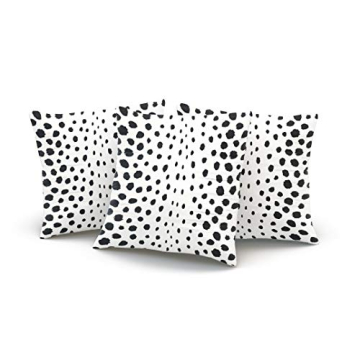 Fanaing Chic Black White Cheetah Print Pillowcase 18x18