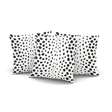 Fanaing Chic Black White Cheetah Print Pillowcase 18x18