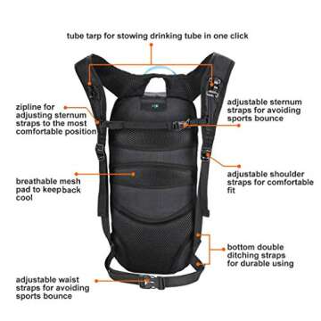 Arvano Bike Backpack Small Mountain Biking Backpack Lightweight 6l Daypack - MTB Cycling,Hiking,Skiing,Snow Bicycle,Snowboard
