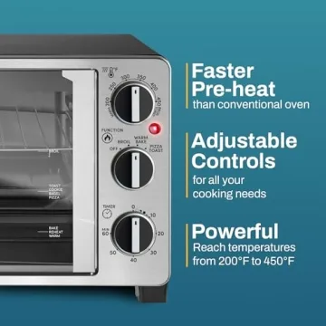 Elite Gourmet Toaster Oven with French Door Design