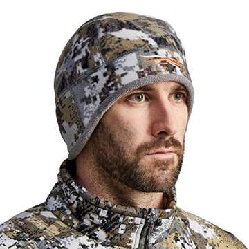 SITKA Gear Men's Stratus Windstopper Insulated Fleece Hunting Beanie, Elevated II, OSFA