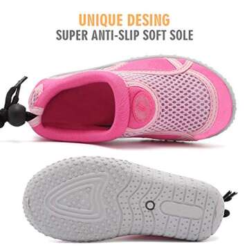 CIOR Toddler Kid Water Shoes Aqua Shoe Swimming Pool Beach Sports Athletic Shoes for Girls and BoysU120STHSX-Classic.New.pink-26
