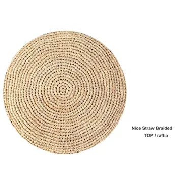 Melesh Women's Bucket Hats Fashion Womens Summer Beach Sun Straw Hat (Natural)