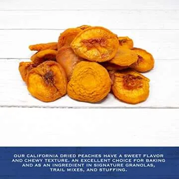 Traina Home Grown California Extra Fancy Sun Dried Peach Halves - Healthy, No Sugar Added, Non GMO, Gluten Free, Vegan, Packed in Resealable Pouch (2 lbs)
