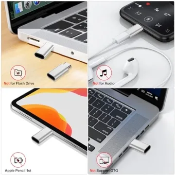 4-Pack USB-C Adapters for Lightning Cables - Save Money!