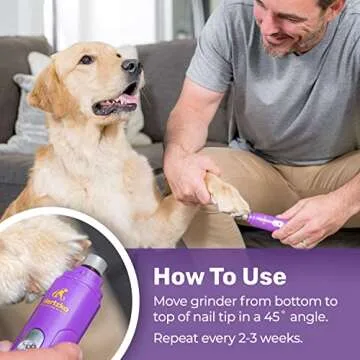 Hertzko Rechargeable Dog Nail Grinder for Stress-Free Grooming