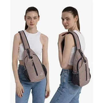 Lightweight WATERFLY Crossbody Sling Backpack for Outdoors