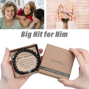 THEMEROL Valentines Gifts for Kids Boys Gifts Easter Stuffers Personalized Birthday Cards 5 7 9 11 Year Old Beaded Bracelets School Classroom Graduation Christmas Stocking Day