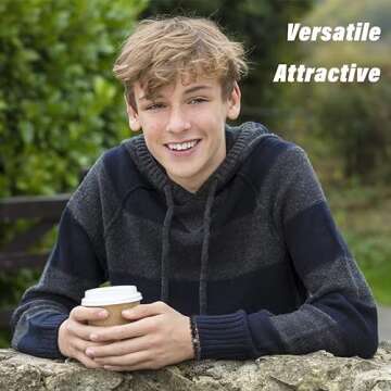 THEMEROL Valentines Gifts for Kids Boys Gifts Easter Stuffers Personalized Birthday Cards 5 7 9 11 Year Old Beaded Bracelets School Classroom Graduation Christmas Stocking Day