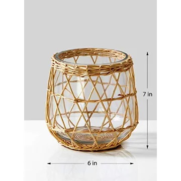 Serene Spaces Living Handwoven Candleholder for Decor