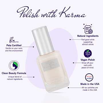 Karma Organic Natural Nail Polish - Non-Toxic Vegan Nail Art in Heavenly Haze