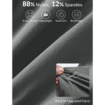 BALEAF Women's 3" Workout Shorts High Waisted Athletic Running Shorts with Liner Sports Lightweight Quick Dry Gray XS