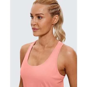 CRZ YOGA Women's Pima Cotton Racerback Workout Tank