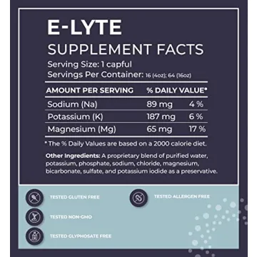 BodyBio E-Lyte Electrolytes - 4 oz Hydration Concentrate