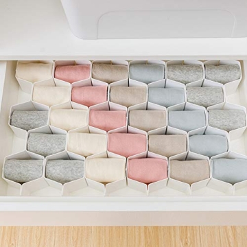 Adjustable Honeycomb Drawer Organizer for Underwear Socks Belts