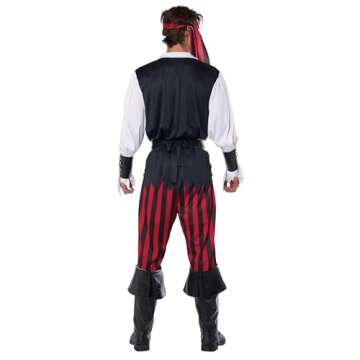 California Costumes Men's Adult-Cutthroat Pirate, Black/Red/White, M (40-42) Costume