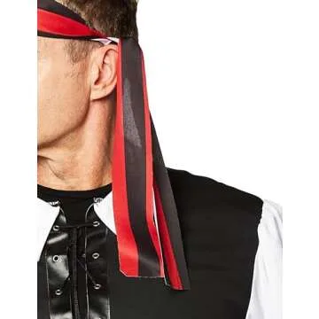 California Costumes Men's Adult-Cutthroat Pirate, Black/Red/White, M (40-42) Costume