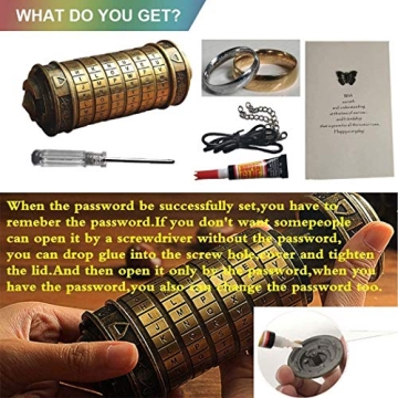 Cryptex Mini Lock Puzzle Box - Unique Gift Idea