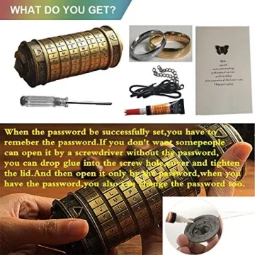 Cryptex Mini Lock Puzzle Box - Unique Gift Idea