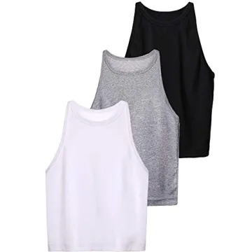 3 Piece Women's Crop Tops for Fitness and Casual Wear