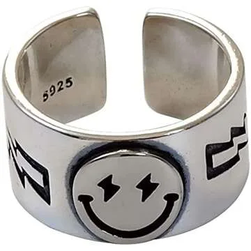H.D.S.N. Smiling Face Rings for Happy Moments