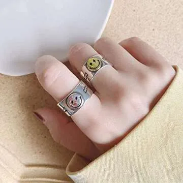 H.D.S.N. Smiling Face Rings for Happy Moments