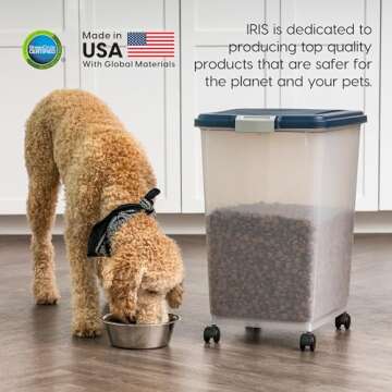 IRIS USA Airtight Pet Food Storage Container for 54 lbs