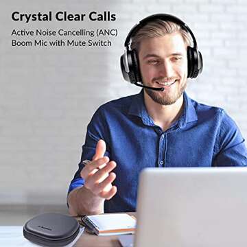 Avantree Aria Podio aptX-HD Low Latency Bluetooth 5.0 Active Noise Cancelling Headphones, Wireless O...