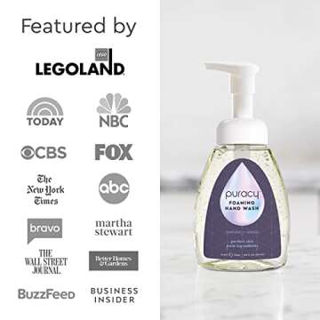 Puracy Foaming Hand Soap - Plant-Powered Natural Hand Soap As Seen on TikTok, Non-Toxic, Sulfate-Free Liquid Soap, Moisturizing Foam Handwash Liquid (Lavender & Vanilla, 12 fl oz, 3-Pack)