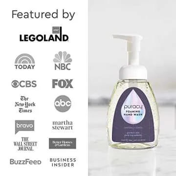 Puracy Foaming Hand Soap - Plant-Powered Natural Hand Soap As Seen on TikTok, Non-Toxic, Sulfate-Free Liquid Soap, Moisturizing Foam Handwash Liquid (Lavender & Vanilla, 12 fl oz, 3-Pack)