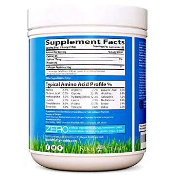 Root Vitality Collagen Peptides Powder - Grass-Fed, Pasture-Raised Hydrolyzed Protein Supplement for Skin, Hair, & Nails - Non-GMO, Zero Sugar Daily Supplement for Men & Women (30 Servings)