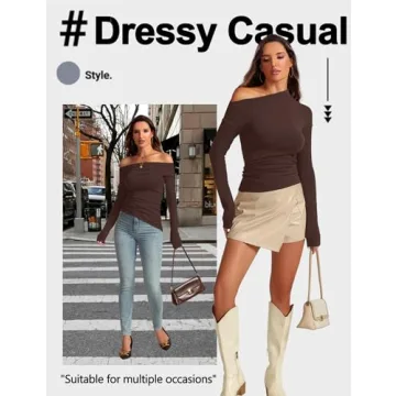 Trendy Meetrendi Off Shoulder Long Sleeve Top for Women