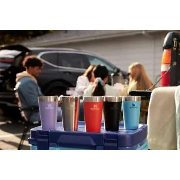 Stanley Adventure Insulated Stacking Beer Pint Glass, Stainless Steel Double Wall Rugged Metal Drinking Tumbler, 16 Oz, Alpine