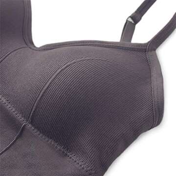 MISS FORTUNE Women Longline Bra Comfy Padded Tank Crop Top