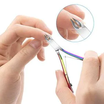 Premium Rainbow Cuticle Nipper Set - 4 Pack