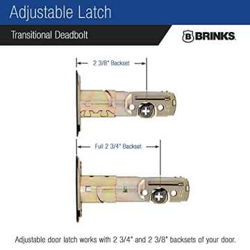 BRINKS Matte Black Deadbolt ANSI Grade 2 Home Security Lock