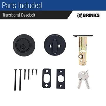 BRINKS Matte Black Deadbolt ANSI Grade 2 Home Security Lock