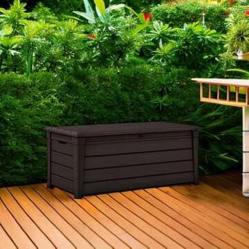 Keter Outdoor Storage Deck Box Waterproof 120 Gallon