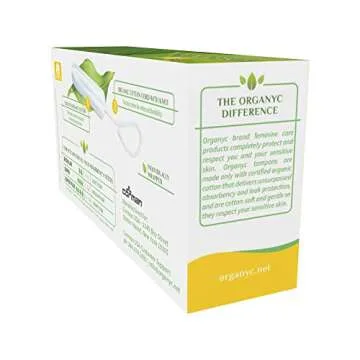 Organyc - 100% Certified Organic Cotton Tampons - No Applicator, Free from Chlorine, Perfumes, Rayon, and Chemicals - Normal, Regular, 16 Count (Pack of 1) (R00992)