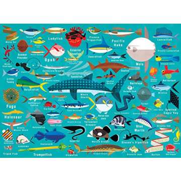 Mudpuppy Ocean Life 1000 Piece Jigsaw Puzzle for Adults and Families, Family Puzzle with Colorful Il...