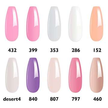 JXH Gel Nail Polish, 15ml Shell Pink Color Soak Off Gel Nail Polish, Nail Gel Polish Colors, Professional UV LED Nail Art Manicure for Salon Designs and Home DIY Use 0.5 OZ