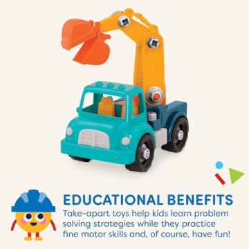 Battat Classic Construction Toy with Take Apart Crane for Kids