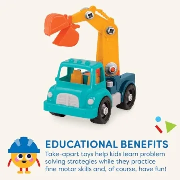 Battat Classic Construction Toy with Take Apart Crane for Kids