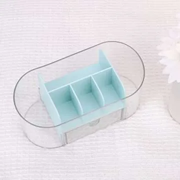 LETURE Acrylic Desk Organizer with Drawer for Supplies