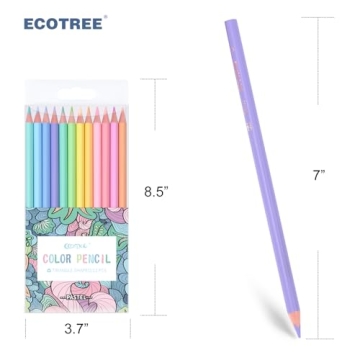 ECOTREE Pastel Colored Pencils for Kids and Adults