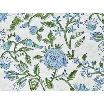 ATOSII Mahoka Blue Cotton Tablecloth for Stylish Gatherings