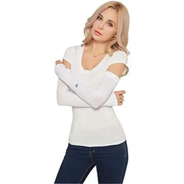 HOPESHINE Arm Cooling Sleeves UPF 50+ UV Protection Compression Cycling Outdoor Sports 5-Pairs